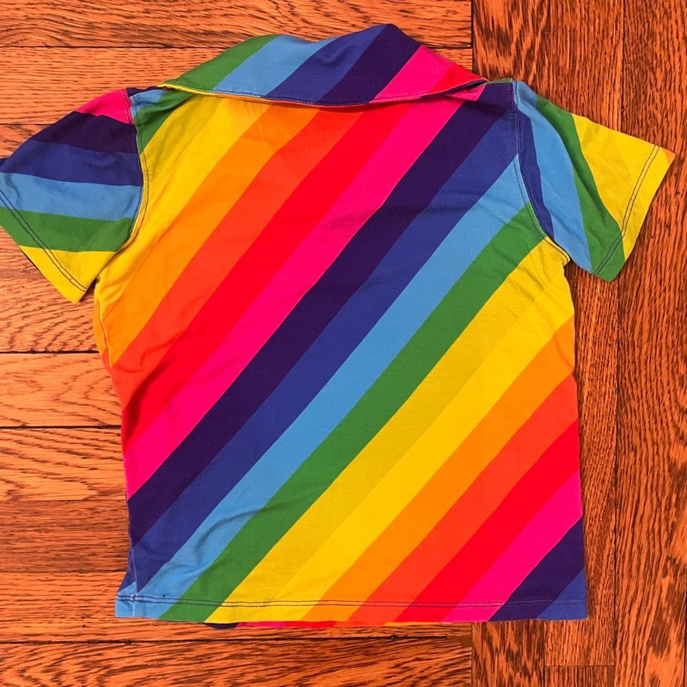 Rainbow Striped Kids Shirt - Picture 2 of 6